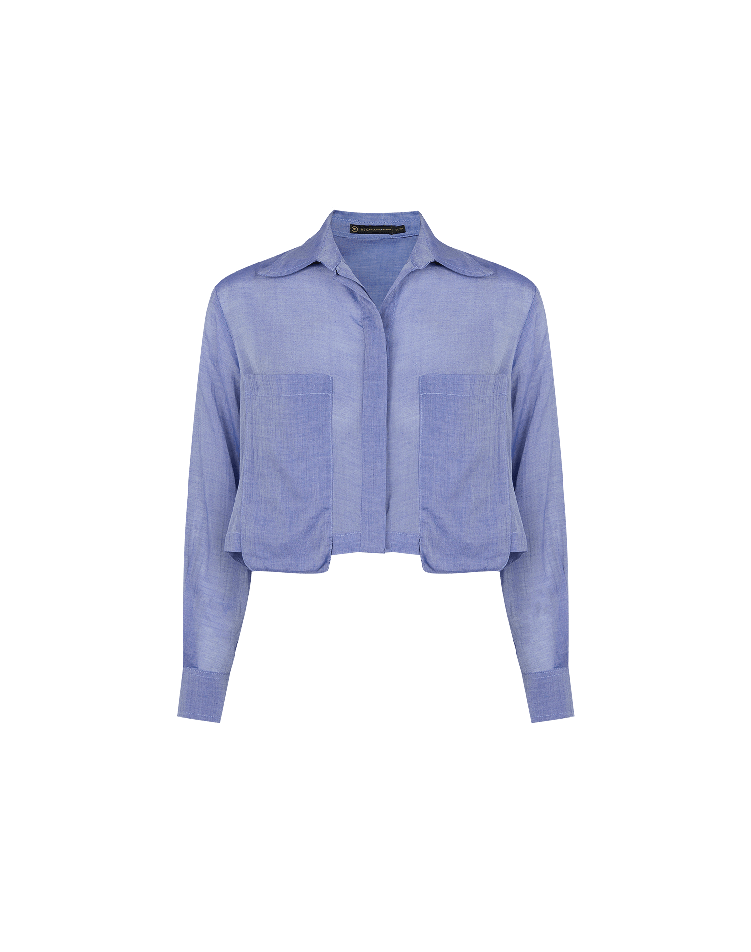 Cassia Cropped Blouse - Sapphire