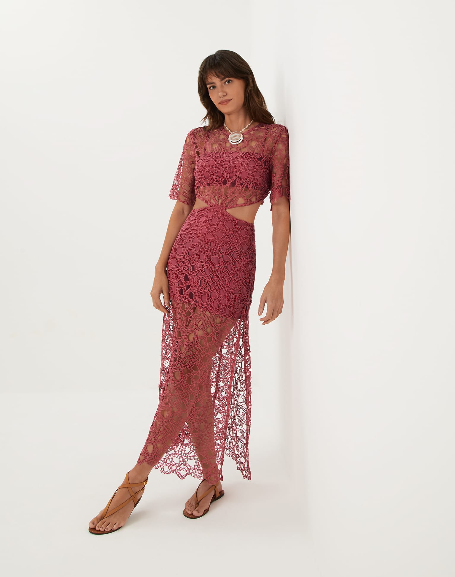 Eyelet Joelle Long Dress - Primrose