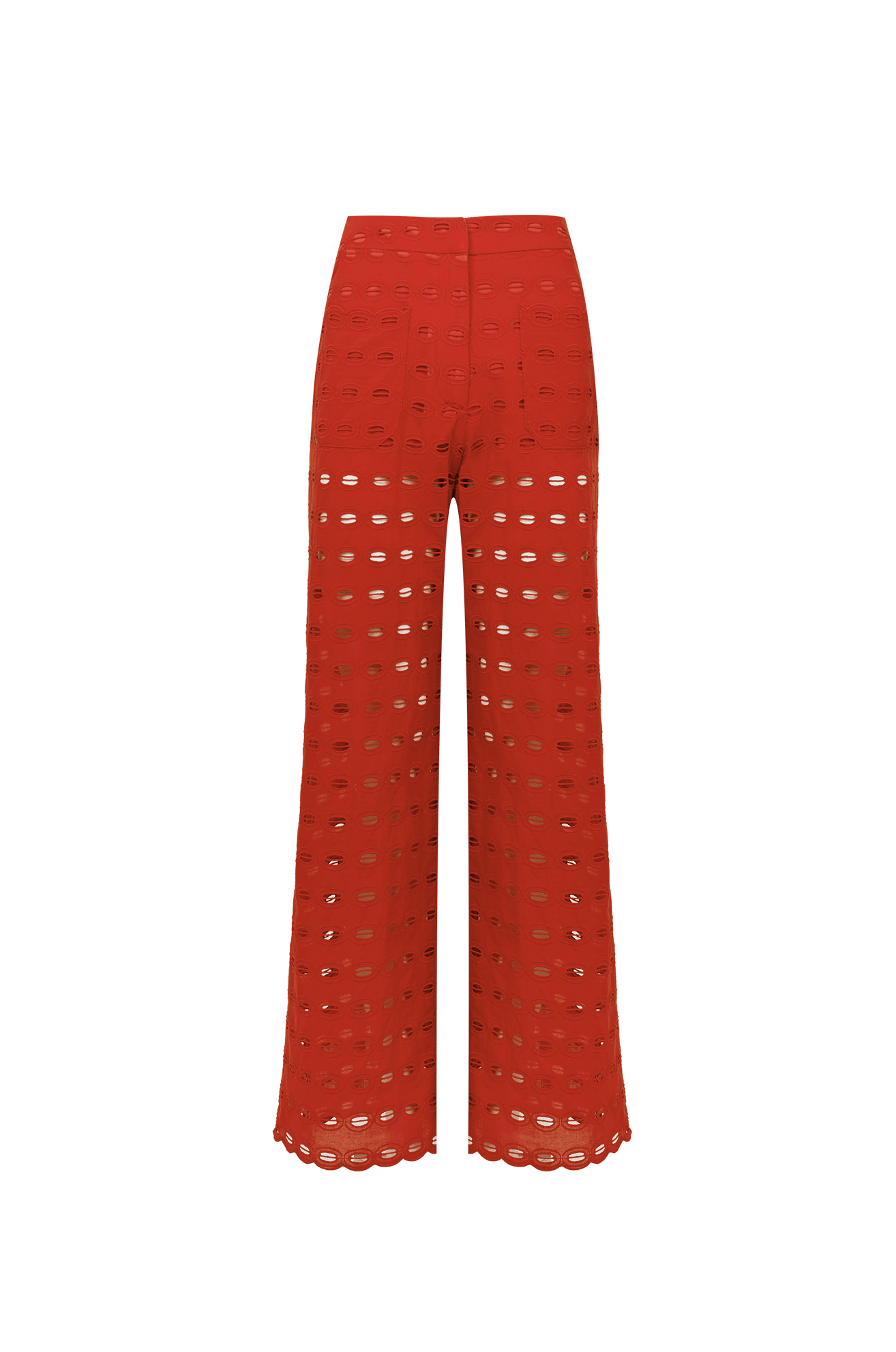Eyelet Raya Pants - Ruby