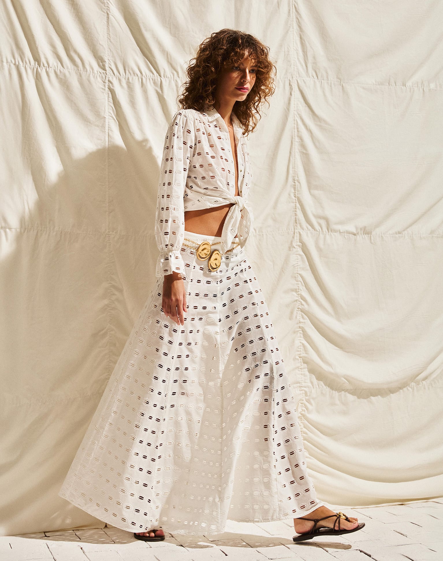 Eyelet Zita Blouse - Off White