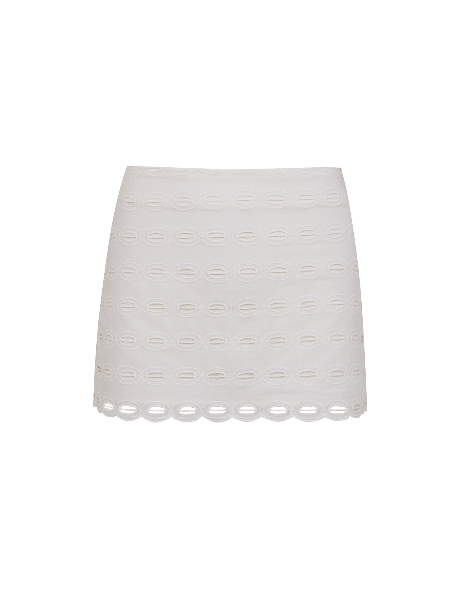 Eyelet Zita Short Skirt - Off White