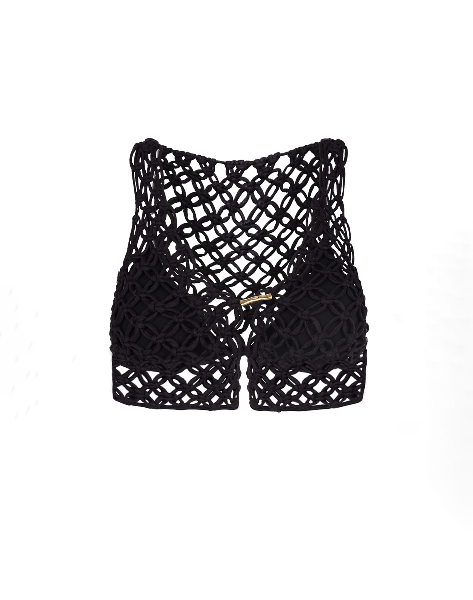 Gio Macrame Blouse - Black