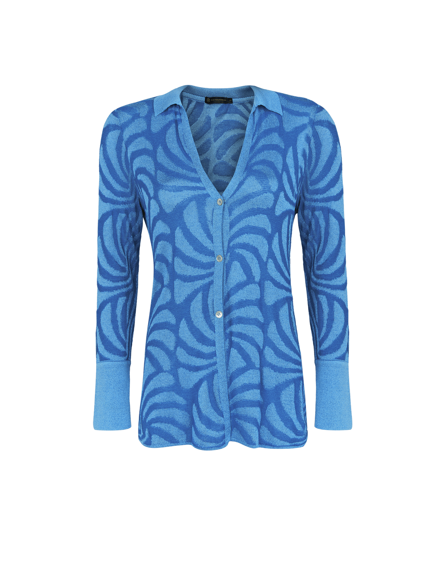 Jacquard Lara Blouse - Neptune