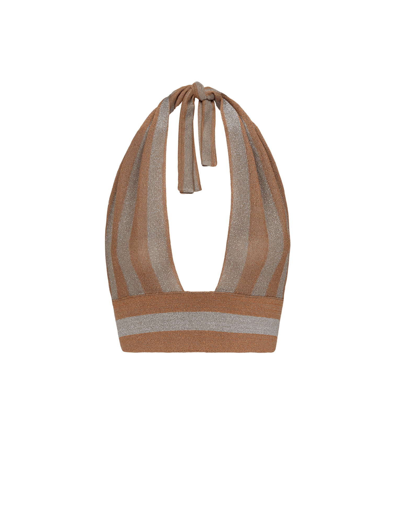 Knit Luna Halter Top - Striped Eclair