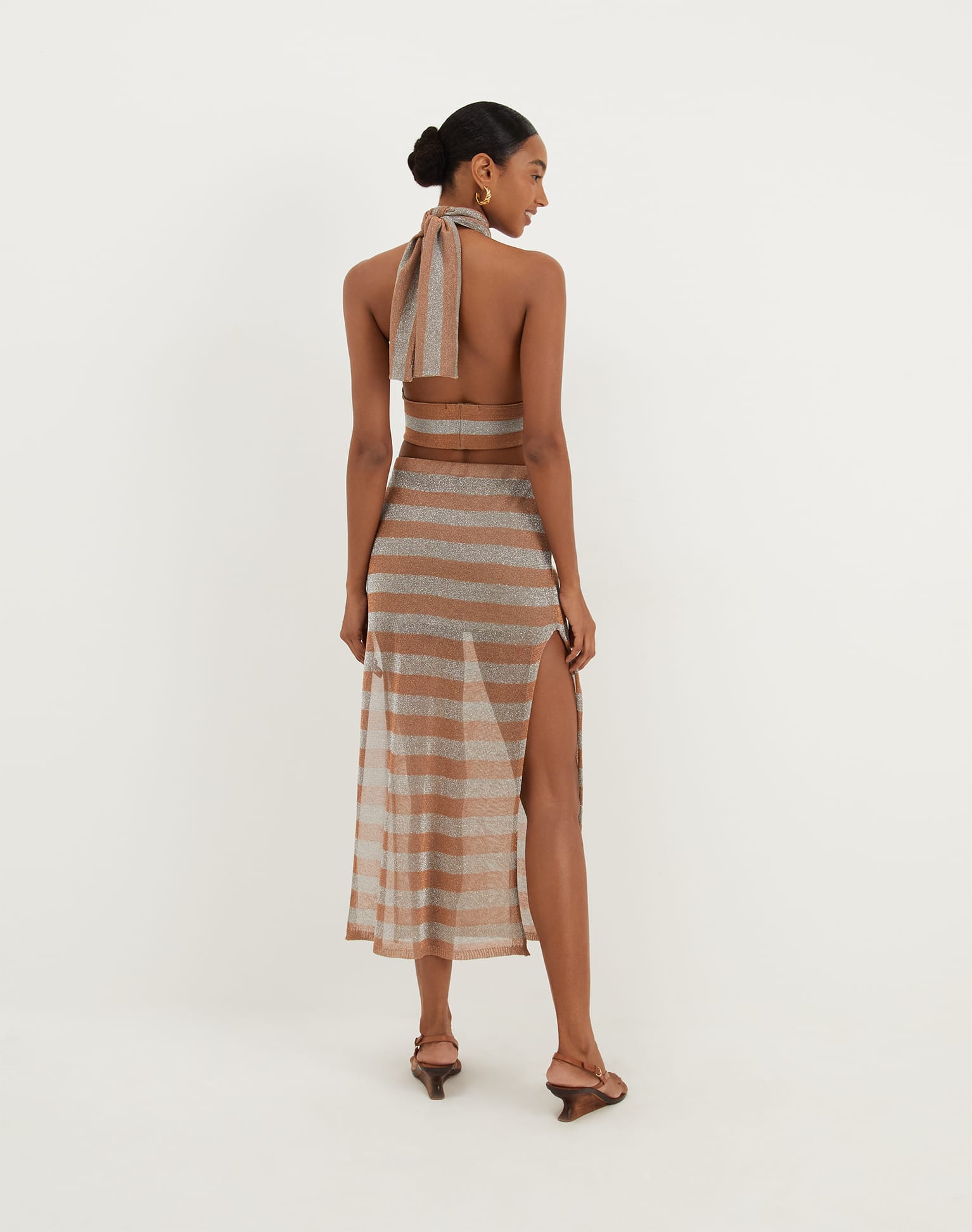 Knit Luna Long Skirt - Striped Éclair