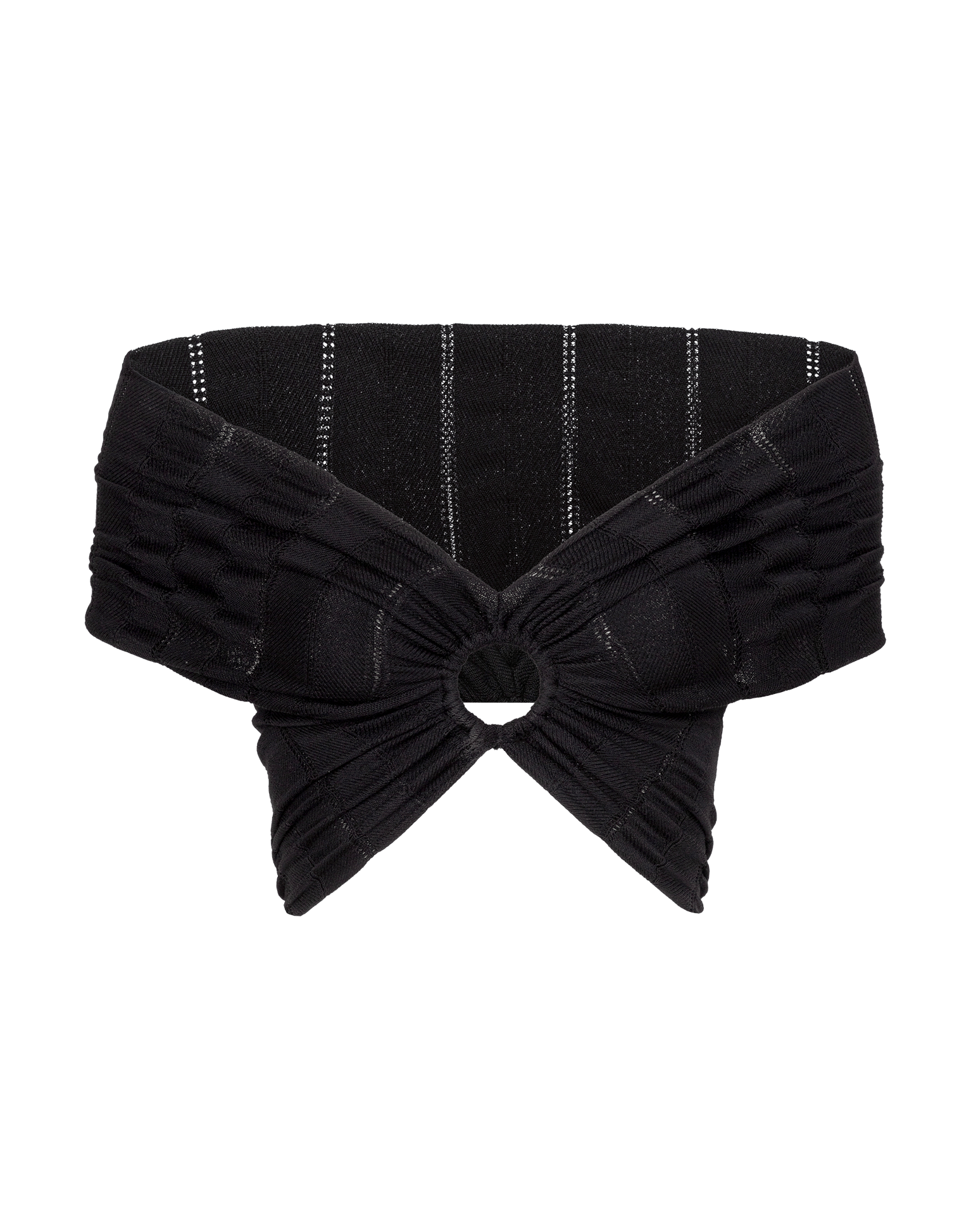 Knit Solaro Bardot Top - Black