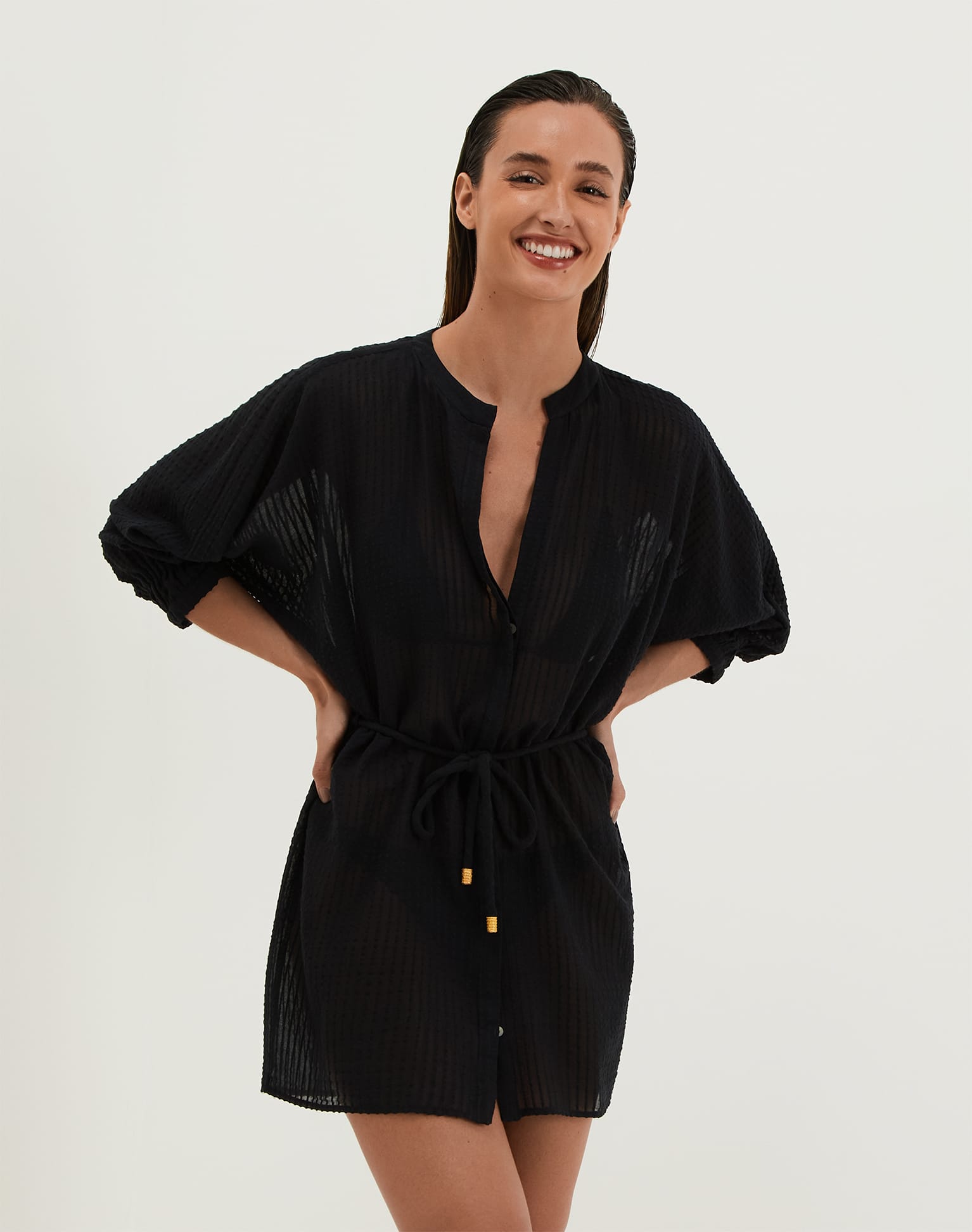 Lilou Short Cover Up - Black