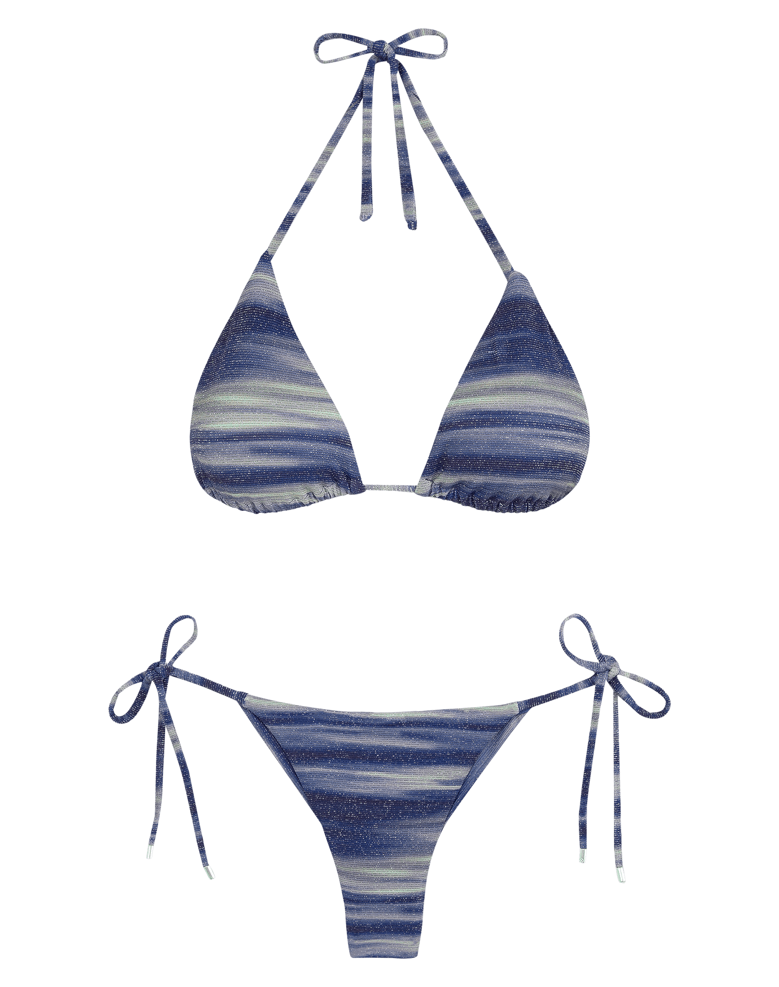 Lurex Tie Side Bottom - Moonlight
