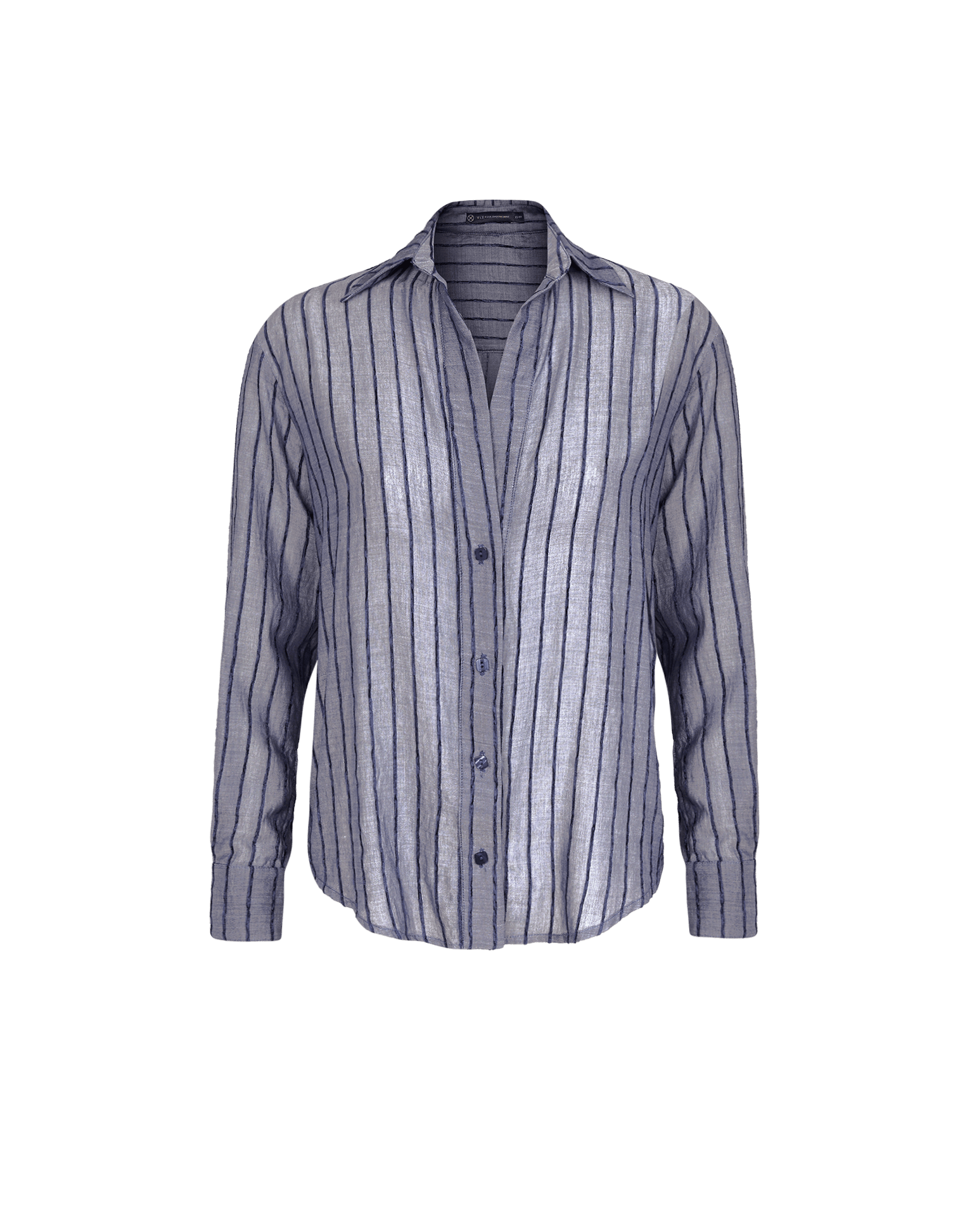Lyra Long Sleeve Blouse - Sailboat Pinstripe