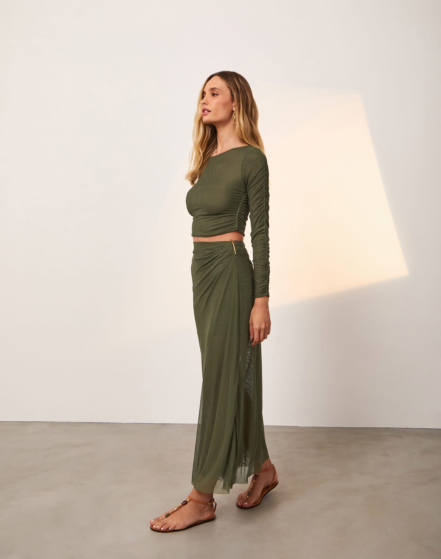 Mira Long Sleeve Top (Exchange Only) - Evergreen