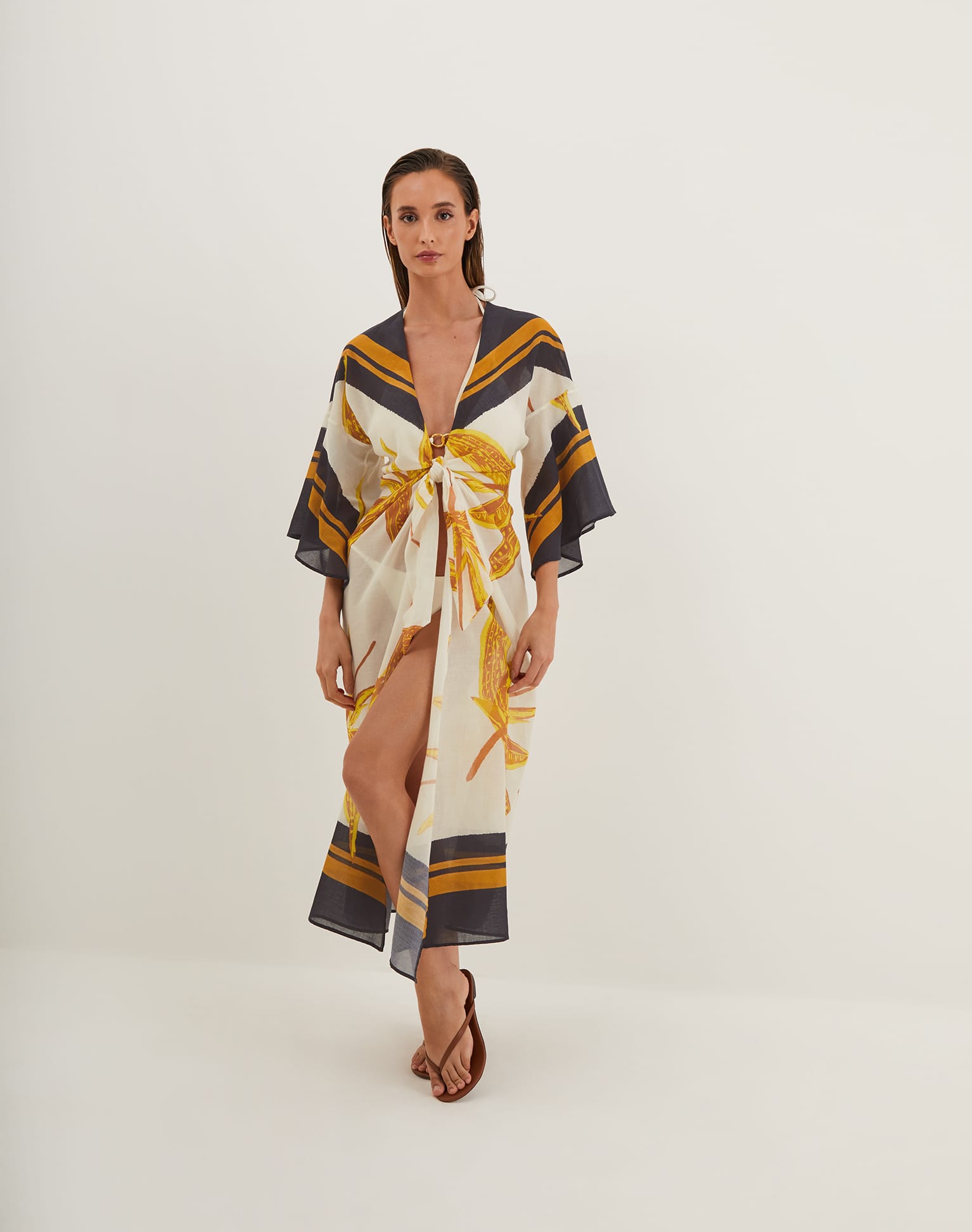 Perola Long Caftan - Tuscan